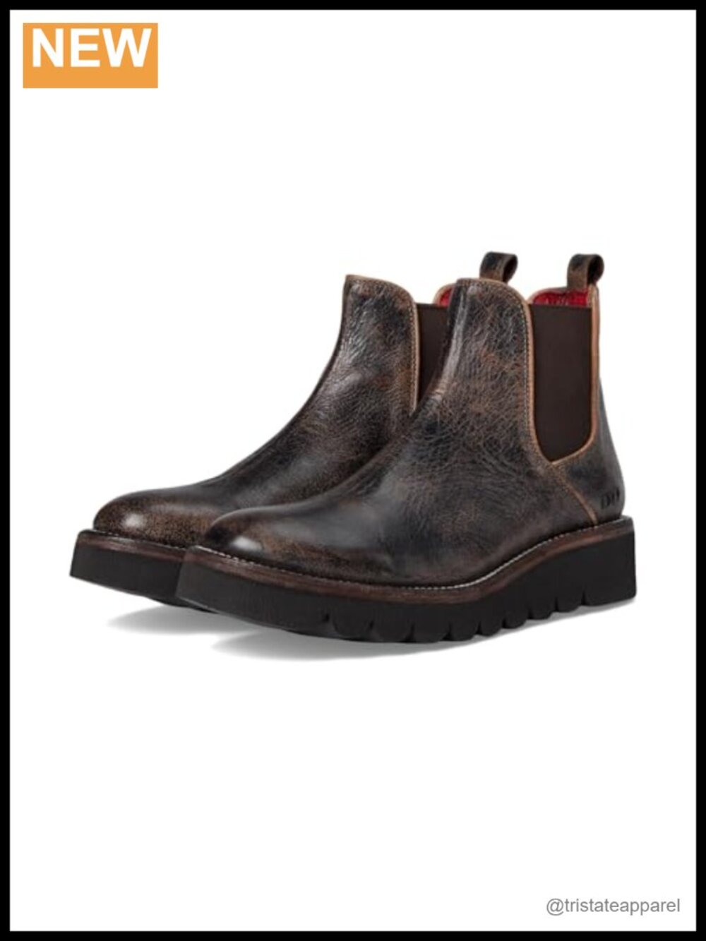 Chrome-free Veg Tanned Leather Pull-On Chelsea Ankle Bootie
